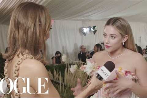 Lili Reinhart Wears Every State Flower at the Met | Met Gala 2021 With Emma Chamberlain | Vogue