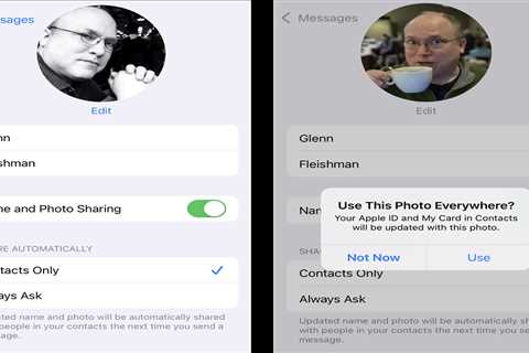 How to provide a new photos and name to others in iMessage