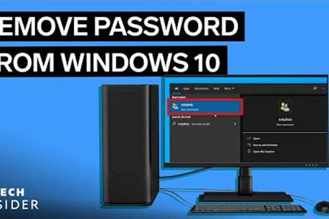 How To Remove Passwords From Windows 10