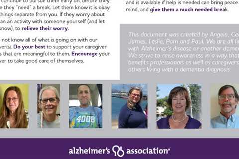 How to Support Your Caregiver: Advice from people living with early stage Alzheimer’s or other..