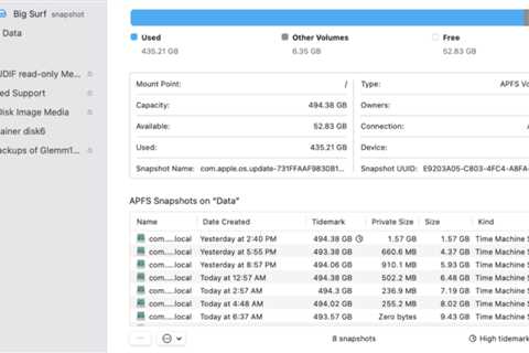 How to manage Time Machine snapshots using Disk Utility in macOS Monterey