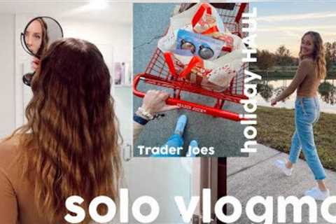 food vlog!! trying ALL the holiday treats ? | Trader Joes & Starbucks drinks