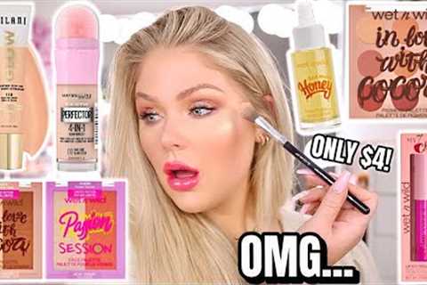 NEW DRUGSTORE MAKEUP TESTED! FULL FACE FIRST IMPRESSIONS | NEW WET N WILD COLLECTION + MORE!