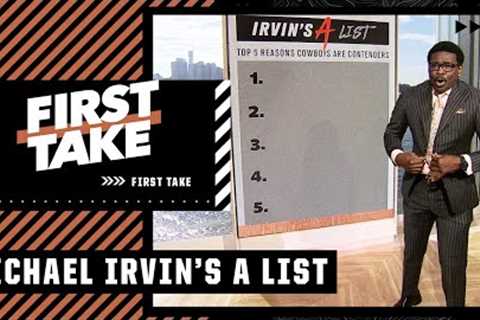 Michael Irvin’s A-List: The Top 5 reasons the Cowboys are contenders | First Take