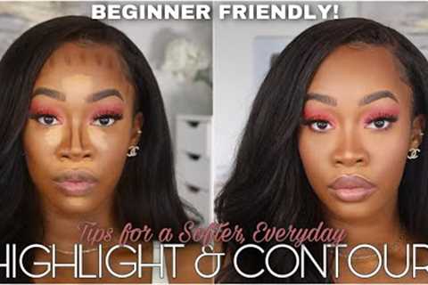 BEGINNER Tips for Softer Everyday HIGHLIGHT & CONTOUR (Makeup for BEGINNERS) | Maya Galore