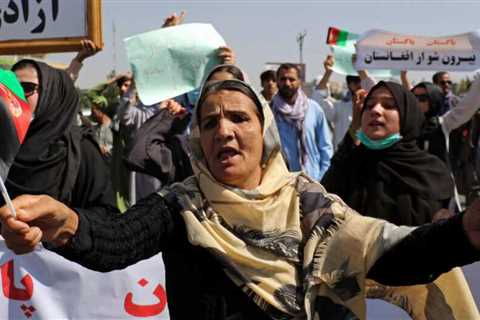 The Taliban are cracking down on Afghan women protesting the new government by whipping, beating..