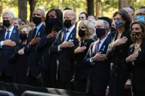 The significance behind Jill Biden and Michelle Obama's 9/11 blue ribbons