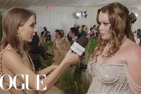 Barbie Ferreira on Her Bedazzled First Met Outfit | Met Gala 2021 With Emma Chamberlain | Vogue