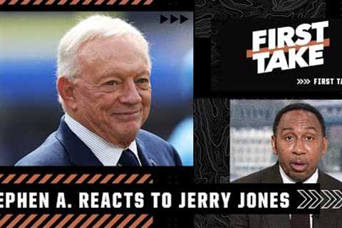 Stephen A. reacts to Jerry Jones addressing the Cowboys' RB situation | First Take