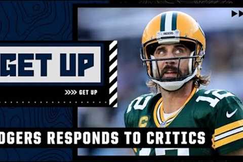 Reacting to Aaron Rodgers firing back at critics after the Packers’ win vs. the Lions | Get Up
