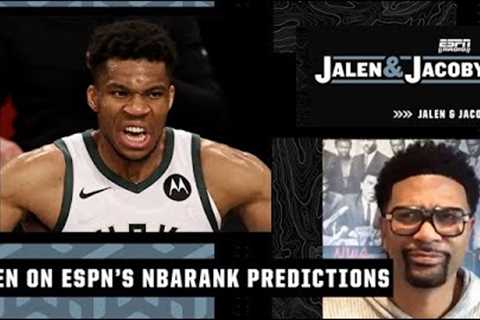 Giannis should be No. 1! - Jalen on ESPN’s NBArank predictions | Jalen & Jacoby YouTube..