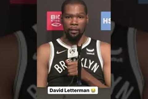 David Letterman really asked KD why they call him KD ?? | #Shorts