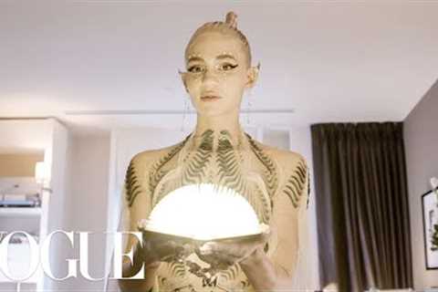 Grimes Gets Ready for the Met Gala | Vogue
