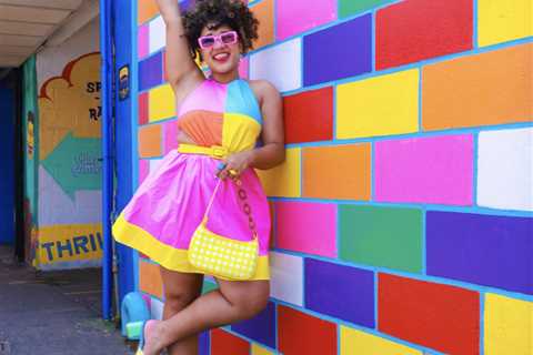 Colorblock Mini Dress- Rainbow Fashion