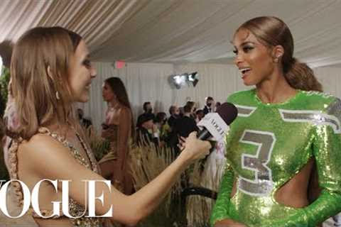 Ciara's Enchanting NFL Met Gala Homage | Met Gala 2021 With Emma Chamberlain | Vogue