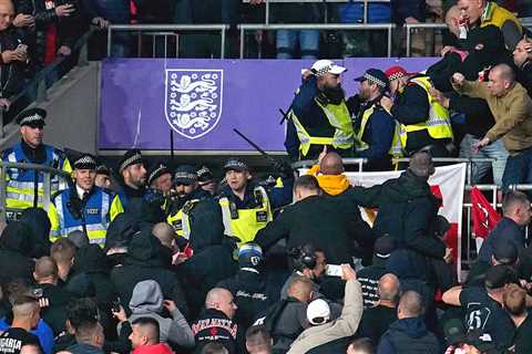 Ugly scenes at Wembley as fans clash with police