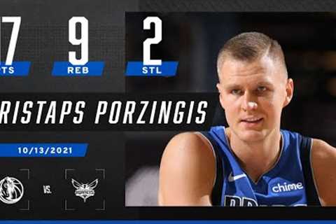 Kristaps Porzingis goes for 17 PTS, 9 REB & 2 STL against the Charlotte Hornets