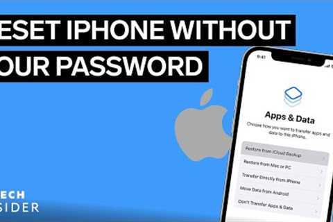 How To Reset Your iPhone Without A Password