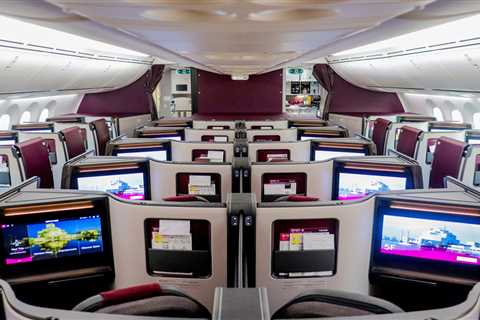 Qatar Airways glamorous new business class suite is traveling the globe on its newest plane, the..