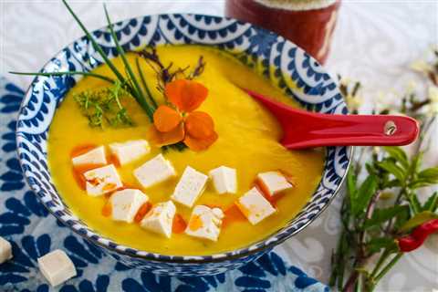 Miso Kabocha Soup with Tofu