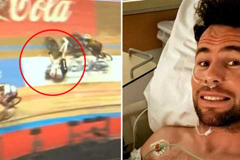 Champion cyclist hospitalised after horror crash