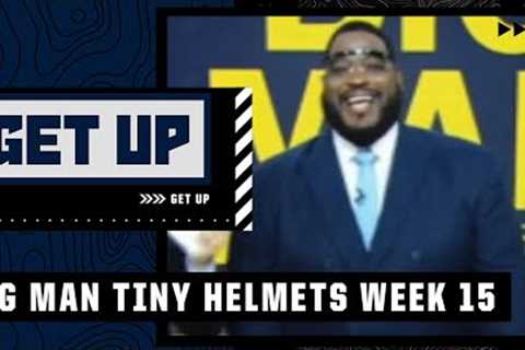 Damien Woody SMASHES tiny NFL helmets to make Week 15 picks ? | Get Up
