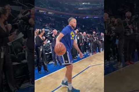Steph Curry is warming up at MSG ? | #Shorts