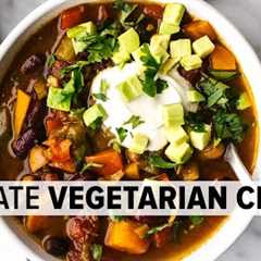 VEGETARIAN CHILI | a healthy, one-pot vegetarian recipe you'll love!