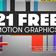 30 Free Motion Graphic Templates for Adobe Premiere Pro