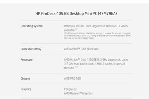 HP Mini PC rumored to offer Quad-core AMD Athlon 4150GW processor