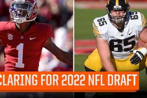Alabama WR Jameson Williams & Iowa OL Tyler Linderbaum Declare for 2022 NFL Draft | CBS Sports..