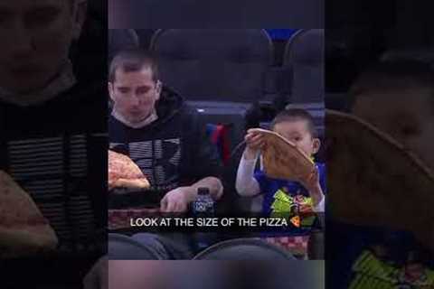 The pizza was bigger than the kid’s head ?? | #Shorts
