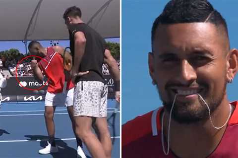 Umpire brushes off cheeky Kyrgios' bold query