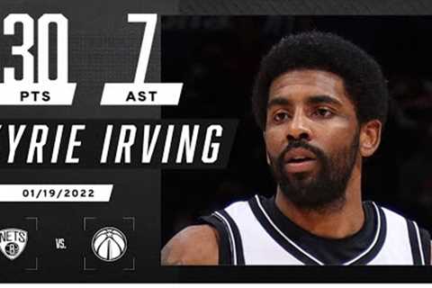 Kyrie Irving rings up 30 PTS & 7 AST as Nets narrowly edge past Wizards ?