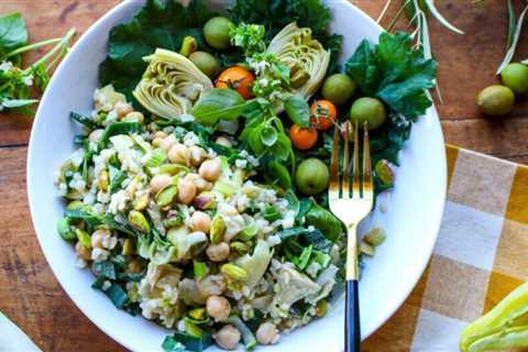 Green and Gold Brown Rice Salad
