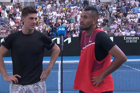 Crowd in stitches at Kyrgios, Kokkinakis interview