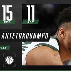 Giannis Antetokounmpo goes off against the Wizards with 33 PTS, 15 REB & 11 AST